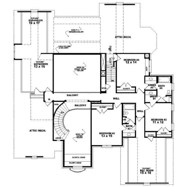 Upper/Second Floor Plan:6-1255