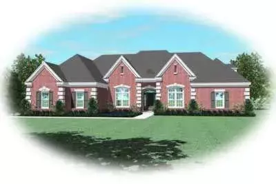 European house plans 6-1264 - front exterior, 3,471 sq ft, 4 bed, 4 bath house plans | Monster House Plans