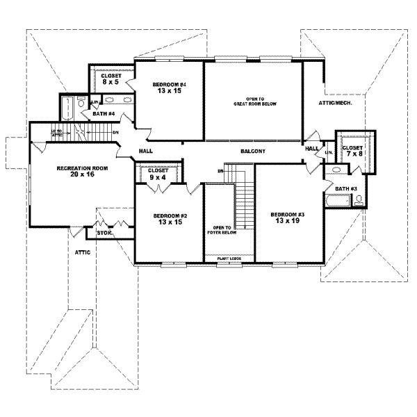 Upper/Second Floor Plan:6-1267