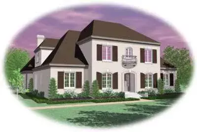 European house plans 6-1272 - front exterior, 4,841 sq ft, 5 bed, 4 bath house plans | Monster House Plans