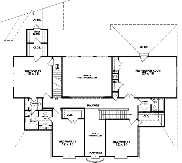 Upper/Second Floor Plan:6-1272
