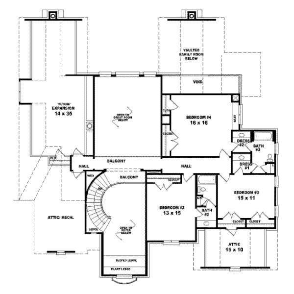 Upper/Second Floor Plan:6-1274