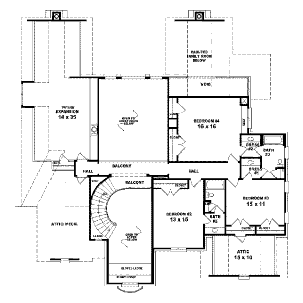 Upper/Second Floor Plan:6-1277