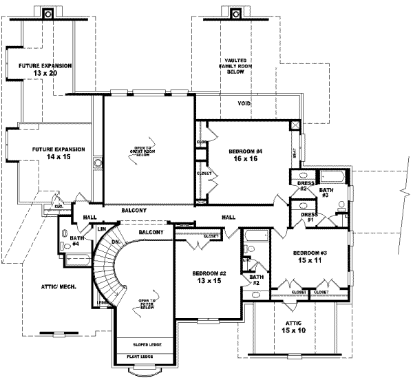 Upper/Second Floor Plan:6-1278