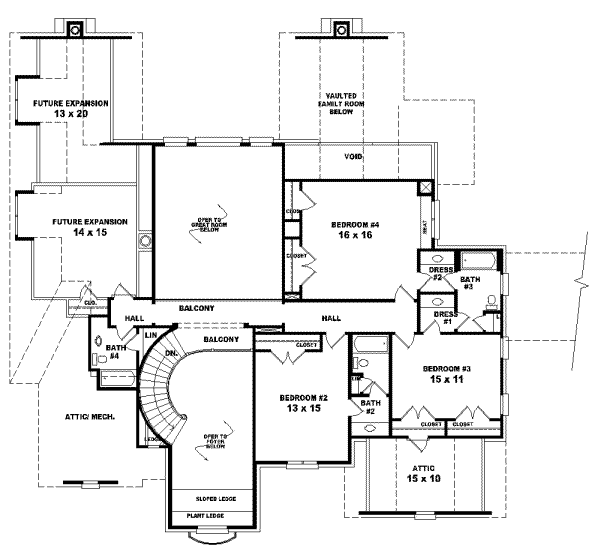 Upper/Second Floor Plan:6-1279