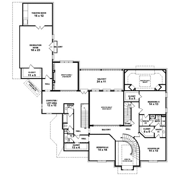 Upper/Second Floor Plan:6-1281