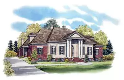 Southern house plans 6-1282 - front exterior, 4,509 sq ft, 5 bed, 3 bath house plans | Monster House Plans