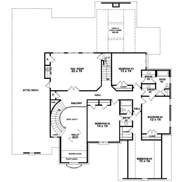 Upper/Second Floor Plan:6-1284