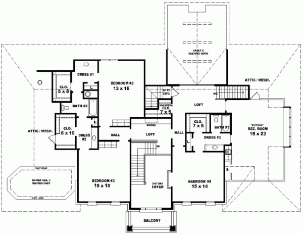 Upper/Second Floor Plan:6-1285