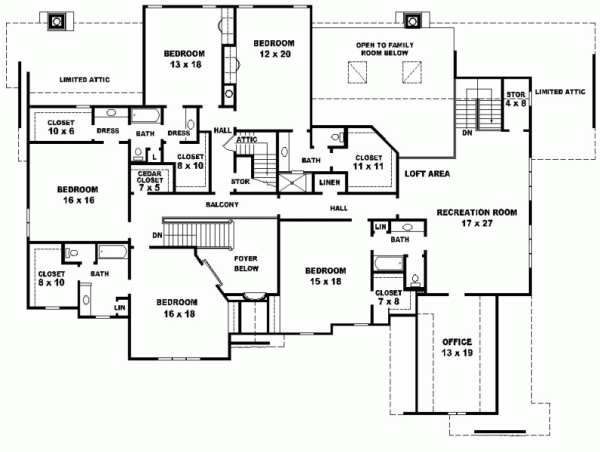 Upper/Second Floor Plan:6-1292