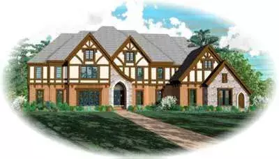 Tudor house plans 6-1294 - front exterior, 7,700 sq ft, 6 bed, 5 bath house plans | Monster House Plans