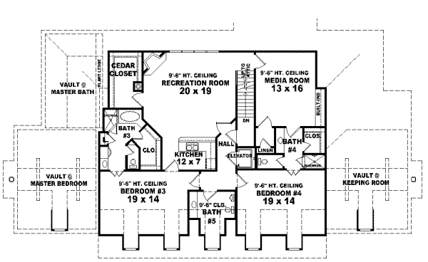 Upper/Second Floor Plan:6-1296