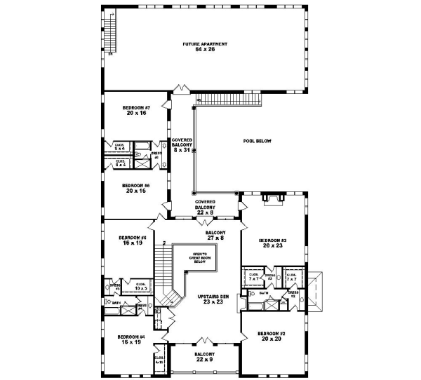 Upper/Second Floor Plan:6-1298