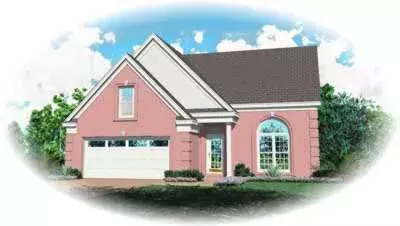Southern house plans 6-130 - front exterior, 1,582 sq ft, 3 bed, 2 bath house plans | Monster House Plans