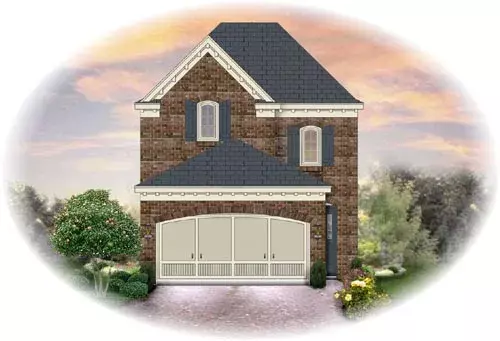 Traditional house plans 6-1305 - front exterior, 1,640 sq ft, 3 bed, 2 bath house plans | Monster House Plans