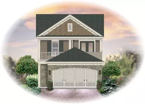 Traditional house plans 6-1306 - front exterior, 1,721 sq ft, 3 bed, 2 bath house plans | Monster House Plans