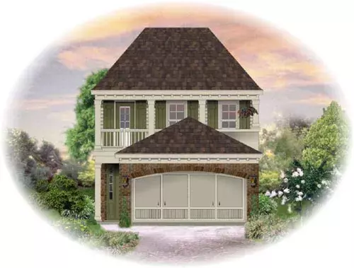 Traditional house plans 6-1307 - front exterior, 1,824 sq ft, 3 bed, 2 bath house plans | Monster House Plans