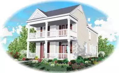 Southern house plans 6-131 - front exterior, 1,855 sq ft, 3 bed, 2 bath house plans | Monster House Plans