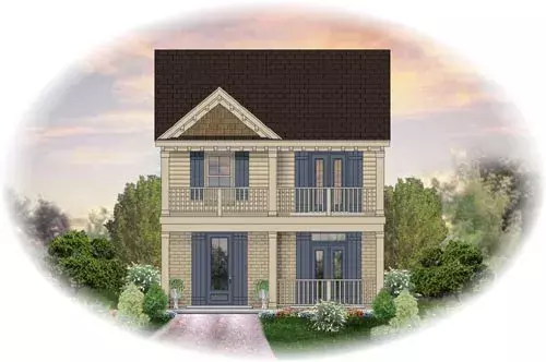 Southern house plans 6-1310 - front exterior, 1,986 sq ft, 4 bed, 2 bath house plans | Monster House Plans