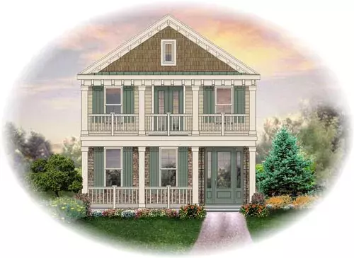 Southern house plans 6-1320 - front exterior, 1,980 sq ft, 3 bed, 3 bath house plans | Monster House Plans