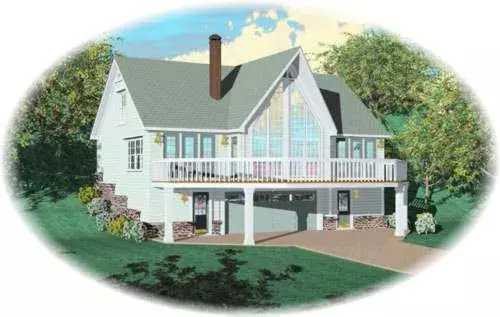 Contemporary house plans 6-1331 - front exterior, 1,847 sq ft, 3 bed, 3 bath house plans | Monster House Plans