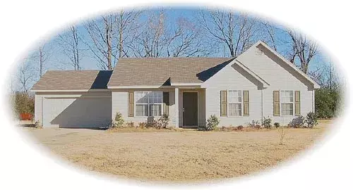 Traditional house plans 6-1335 - front exterior, 1,306 sq ft, 3 bed, 2 bath house plans | Monster House Plans