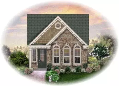 Traditional house plans 6-1337 - front exterior, 1,360 sq ft, 3 bed, 2 bath house plans | Monster House Plans