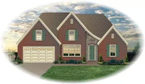 French Country house plans 6-1375 - front exterior, 2,379 sq ft, 3 bed, 2 bath house plans | Monster House Plans