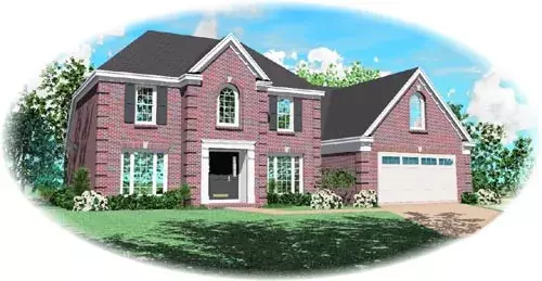 European house plans 6-1383 - front exterior, 2,116 sq ft, 3 bed, 2 bath house plans | Monster House Plans