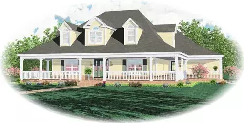 Southern house plans 6-1395 - front exterior, 3,257 sq ft, 3 bed, 3 bath house plans | Monster House Plans