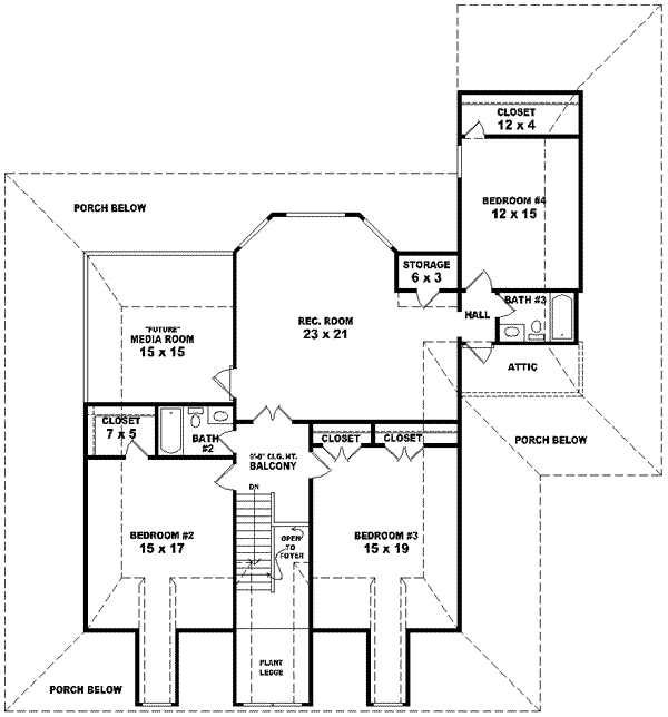 Upper/Second Floor Plan:6-1395