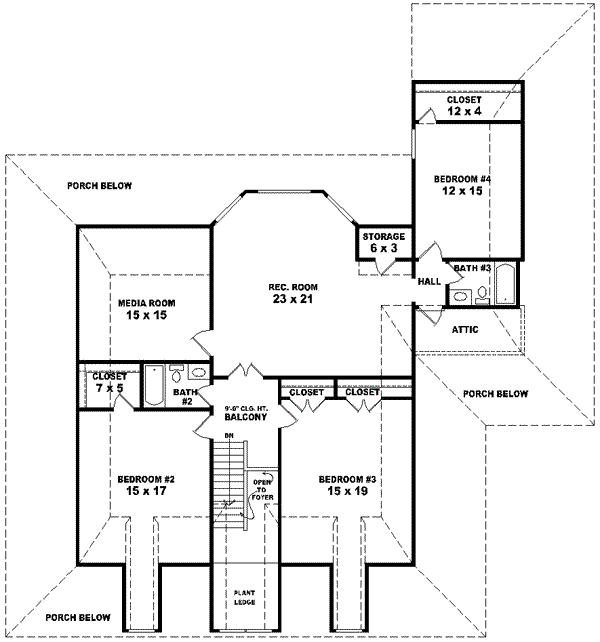 Upper/Second Floor Plan:6-1396