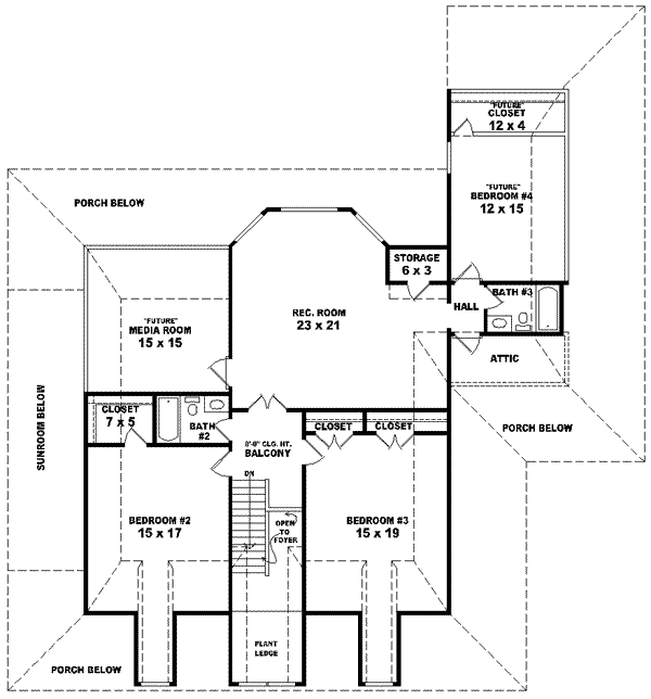 Upper/Second Floor Plan:6-1429