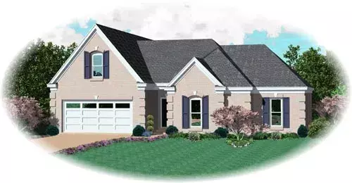 European house plans 6-1437 - front exterior, 1,940 sq ft, 3 bed, 2 bath house plans | Monster House Plans