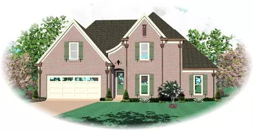 French Country house plans 6-1440 - front exterior, 2,498 sq ft, 4 bed, 3 bath house plans | Monster House Plans