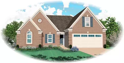 Traditional house plans 6-1442 - front exterior, 1,887 sq ft, 3 bed, 2 bath house plans | Monster House Plans