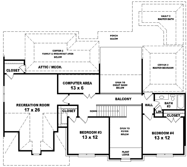 Upper/Second Floor Plan:6-1452