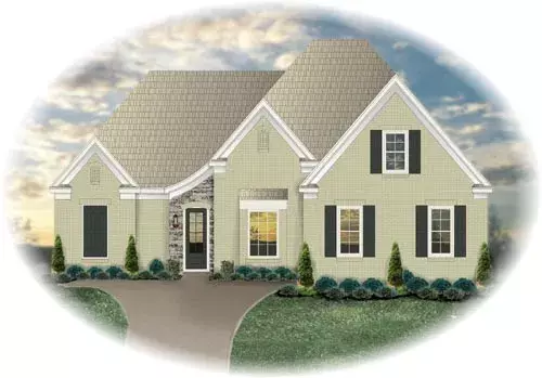 French Country house plans 6-1477 - front exterior, 2,540 sq ft, 3 bed, 2 bath house plans | Monster House Plans