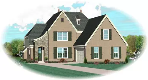 French Country house plans 6-1480 - front exterior, 3,262 sq ft, 4 bed, 3 bath house plans | Monster House Plans