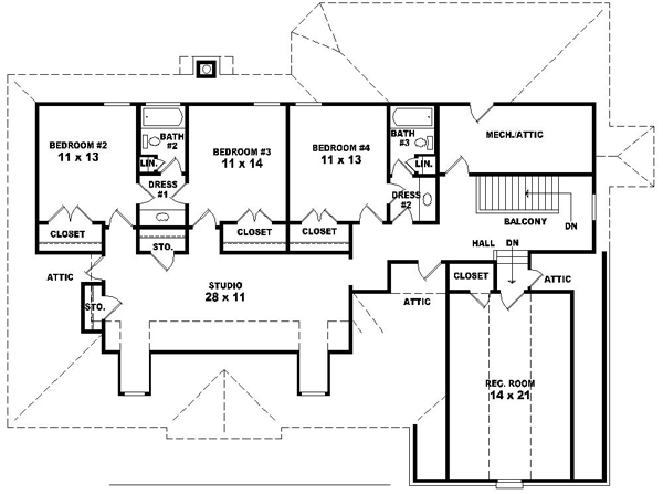 Upper/Second Floor Plan:6-1483