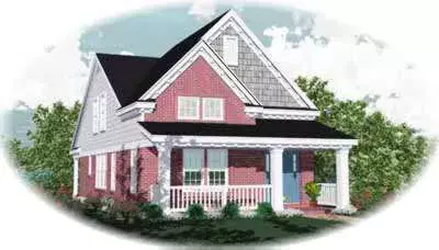 Country house plans 6-149 - front exterior, 1,547 sq ft, 3 bed, 2 bath house plans | Monster House Plans