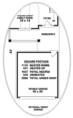 Country Style Home Design Plan: 6-149