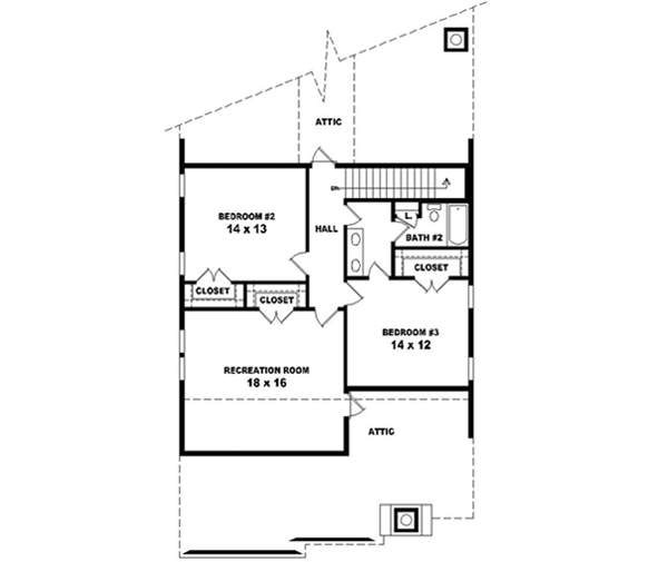 Upper/Second Floor Plan:6-1493