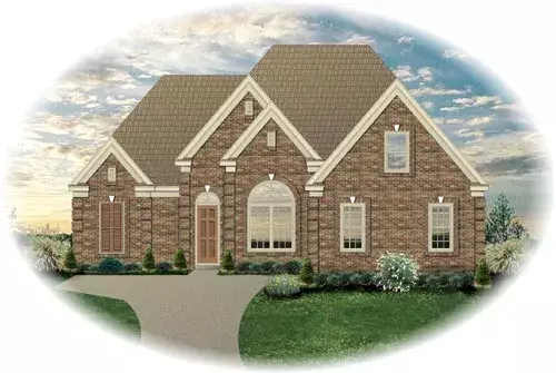 Traditional house plans 6-1497 - front exterior, 2,528 sq ft, 3 bed, 2 bath house plans | Monster House Plans