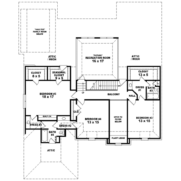Upper/Second Floor Plan:6-1524