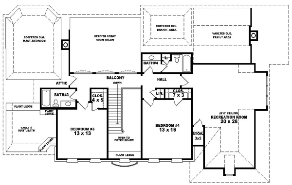 Upper/Second Floor Plan:6-1532