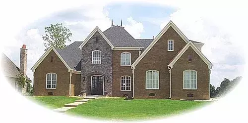 European house plans 6-1545 - front exterior, 3,747 sq ft, 4 bed, 3 bath house plans | Monster House Plans