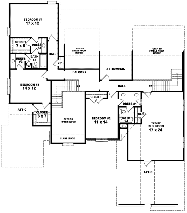 Upper/Second Floor Plan:6-1545