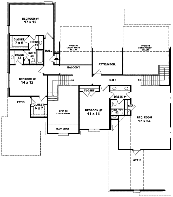Upper/Second Floor Plan:6-1546