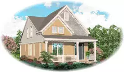 Traditional house plans 6-155 - front exterior, 1,621 sq ft, 3 bed, 2 bath house plans | Monster House Plans